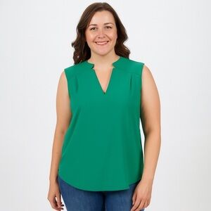 Alex Marie Jade Green Sleeveless Top Size S